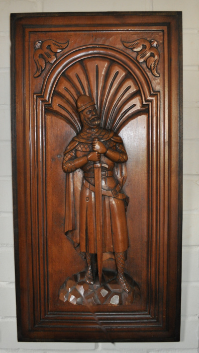 Knights Templar Wooden Oak Panel (700 x 350mm) - Click Image to Close
